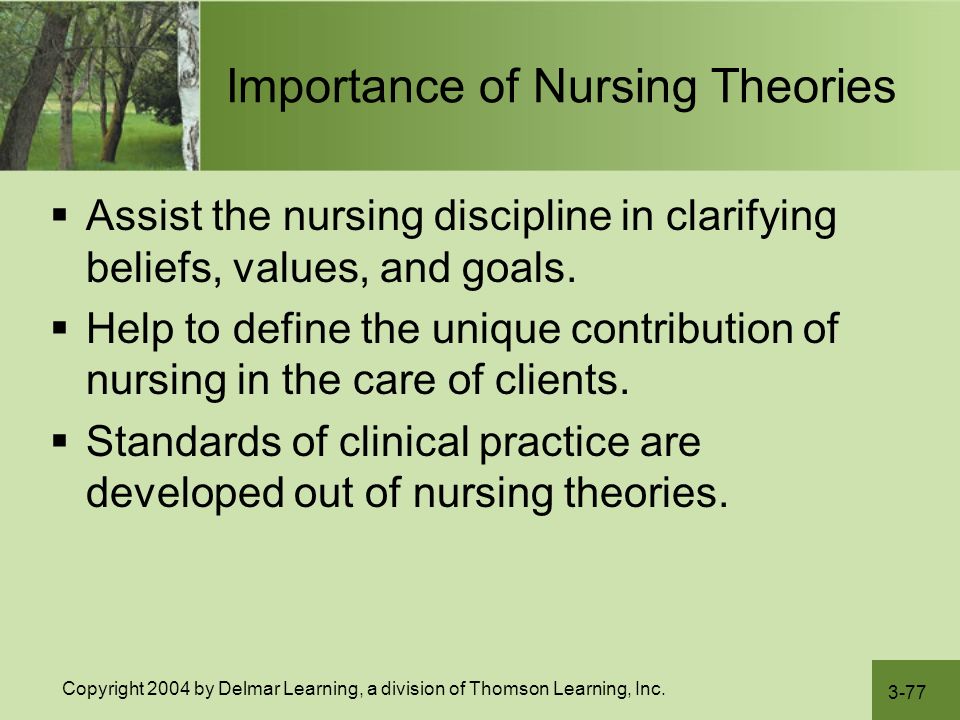 An analysis of nursing concepts and theories